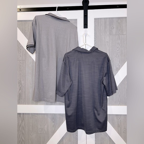 100. 2 polos Kirkland Charcoal/Members Mark Grey Polos XL - Picture 2 of 6